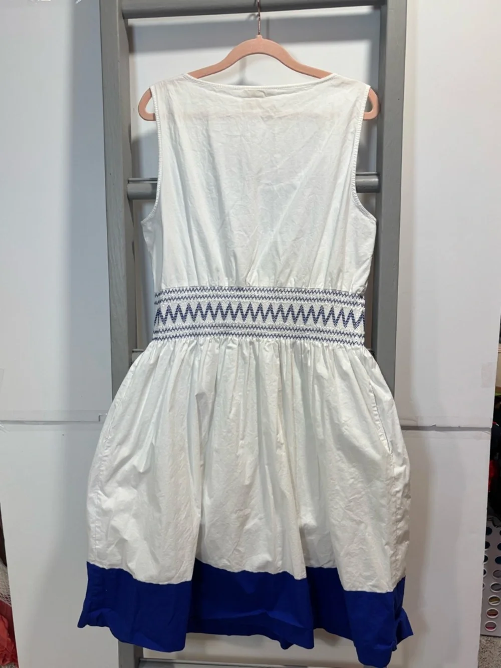 Kate Spade XL Smocked cotton sun dress, summer, old money, elevated basics